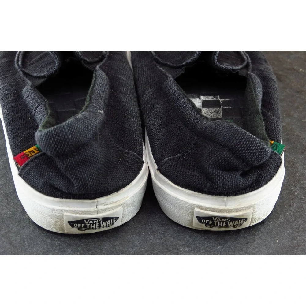 VANS Shoes Sz 6.5‎ M Black Loafer Fabric Men 721277